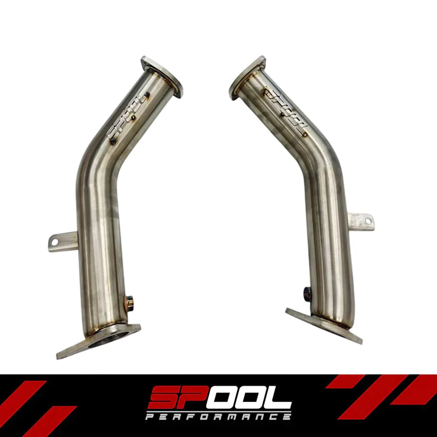 Spool 3 Inch VR30DTT Lower Downpipes Upgrade [Race Downpipes] | Infiniti Q50 Q60 RZ34 [VR30]