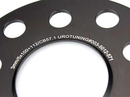 Velt Sport Hubcentric Wheel Spacers +3mm | 5x100 | 5x112