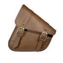 Willie & Max HD Softails, Yam Rd Stars, Kaw Vulcan 900, Suz C50 Brass Monkey Swingarm Bag - Brown-1