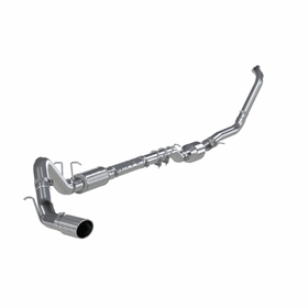 T409 Stainless Steel 4"  Turbo Back Single Side Exit (Retains Factory Cat)