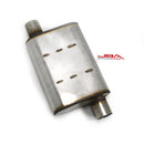 JBA Universal Chambered Style 304SS Muffler 13x9.75x4 2.5in Inlet Diameter Offset/Offset-1