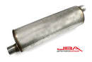 JBA Universal Chambered 304SS Muffler 22in x 7in Round 2.5in Offset/Offset-1