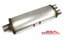 JBA Universal Chambered 304SS Muffler 25x8x5in 3in Center Inlet/2.5in Dual Outlet-1
