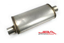 JBA Universal Chambered Style 304SS Muffler 18x8x5 3in Inlet Diameter Offset/Center-1