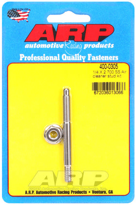 ARP 1/4in x 2.700 SS Air Cleaner Stud Kit
