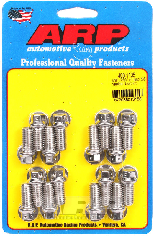 ARP 3/8 x .750 Drilled SS Header Bolt Kit