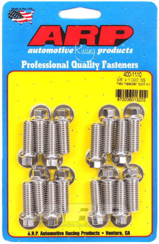 ARP 3/8 x 1.000 SS Hex Header Bolt Kit