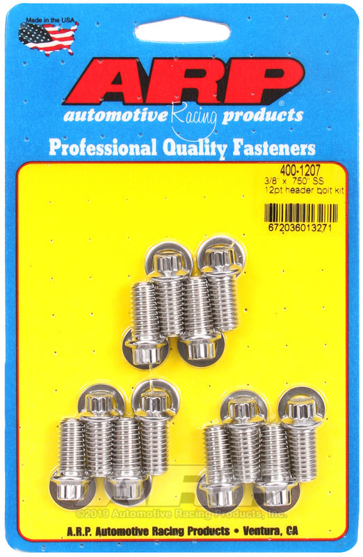 ARP 3/8 x .750 SS 12pt Header Bolt Kit