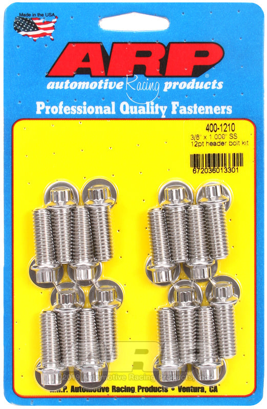 ARP 3/8in x 1.000 SS 12pt Header Bolt Kit
