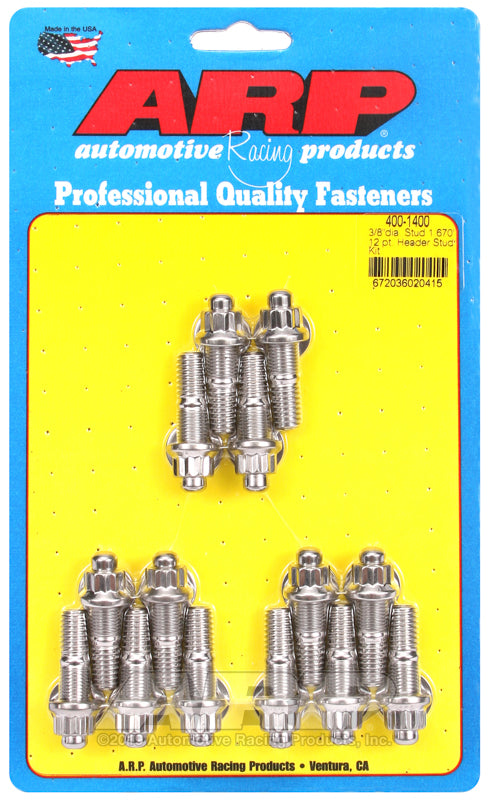 3/8 SS HEADER STUD KIT 14PCS