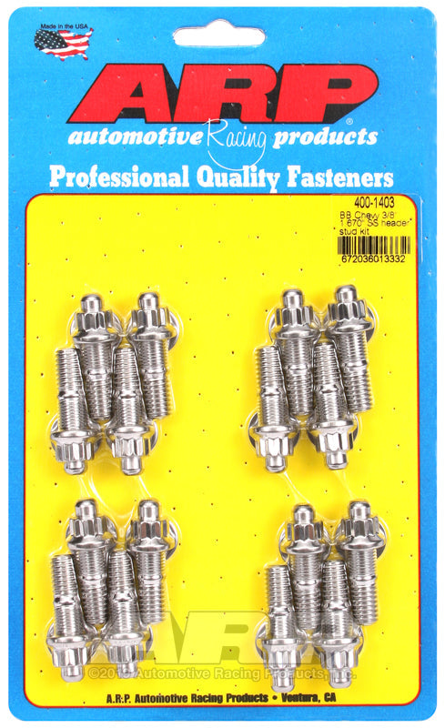 ARP BB Chevy 3/8 x 1.670 SS Header Stud Kit