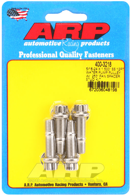 5/16-24 X 1.500"" SS 12PT WATER