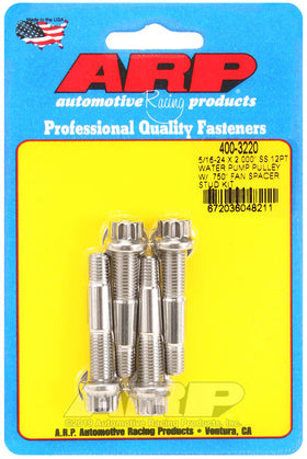 5/16-24 X 2.000"" SS 12PT WATER