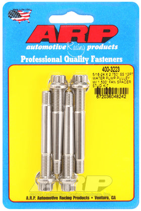 5/16-24 X 2.750"" SS 12PT WATER