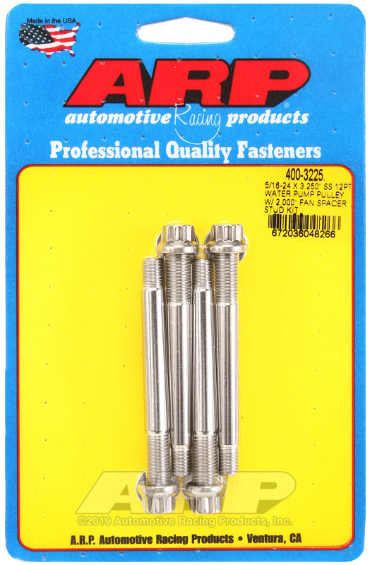 5/16-24 X 3.250"" SS 12PT WATER