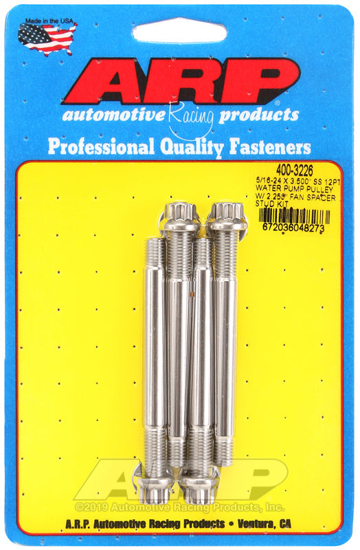 5/16-24 X 3.500"" SS 12PT WATER