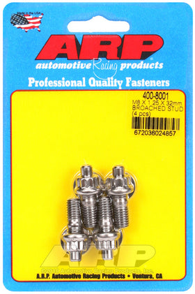 ARP M8 x 1.25 x 32mm Broached 4 Piece Stud Kit