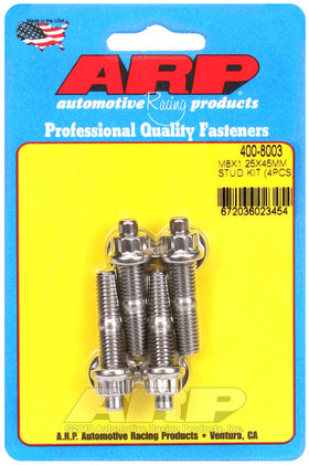 ARP M8 x 1.25 x 45mm Broached 4 Piece Stud Kit