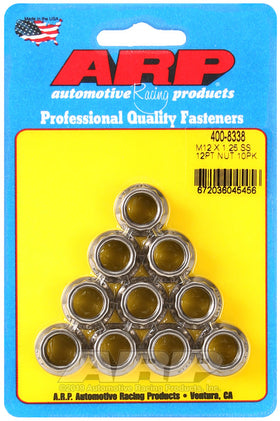 M12 X 1.25 SS 12PT NUT 10PK