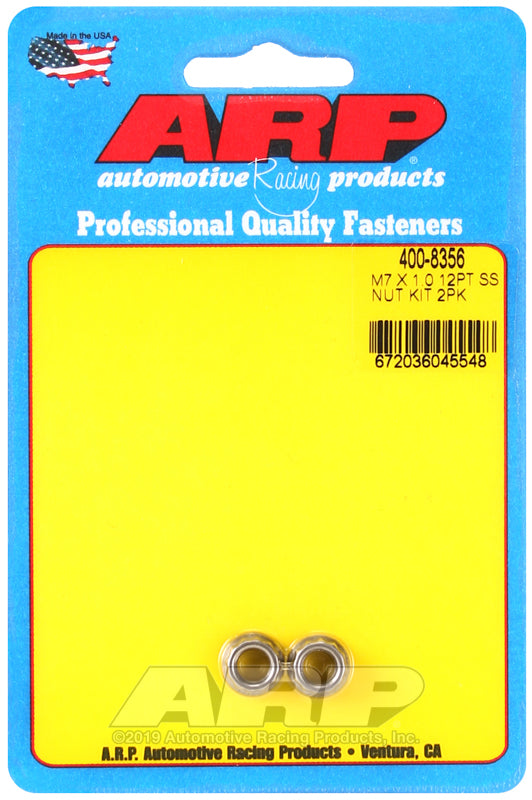 M7 X 1.0 12PT SS NUT KIT 2PK