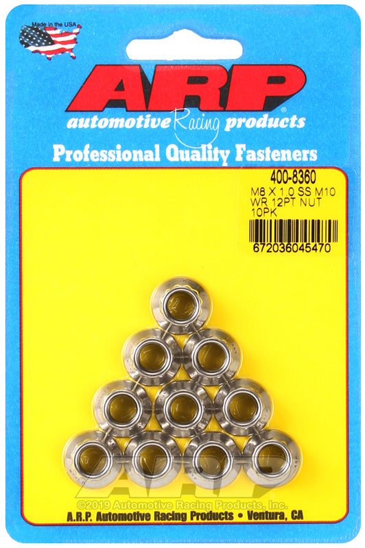 M8 X 1.0 SS M10 WR 12PT NUT 10