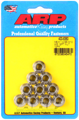 M8 X 1.0 SS M10 WR 12PT NUT 10