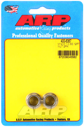 M12 X 1.0 SS 12PT NUT 2PK