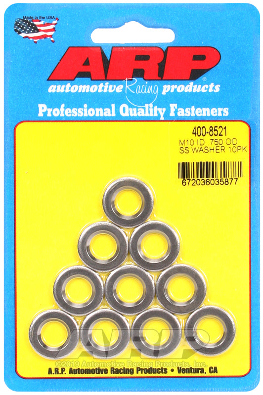 ARP M10ID .750OD SS Chamfer Washers