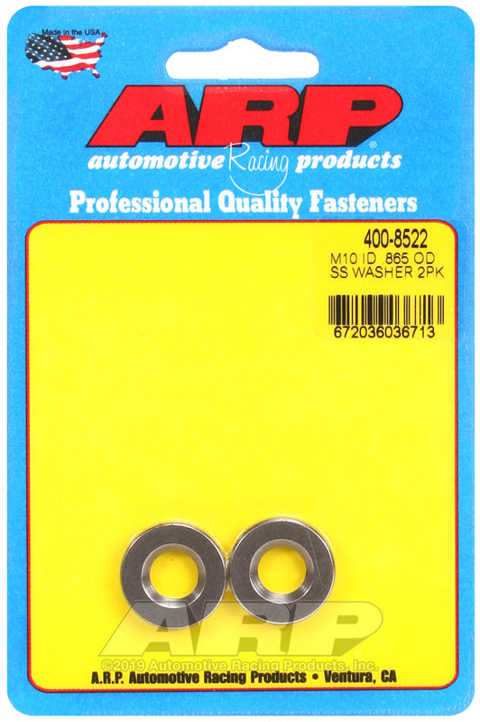 M10 ID .865 OD SS WASHER 2PK