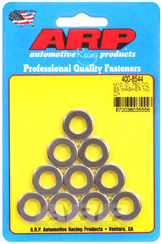 ARP M10 ID .750 OD SS No Chamfer Washers 10/pkg