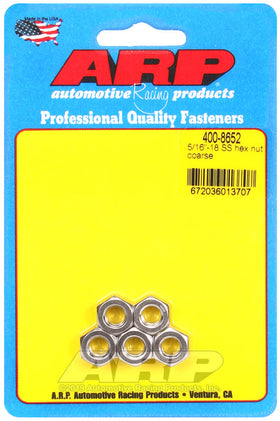 5/16-18 SS HEX NUT COARSE 5PK
