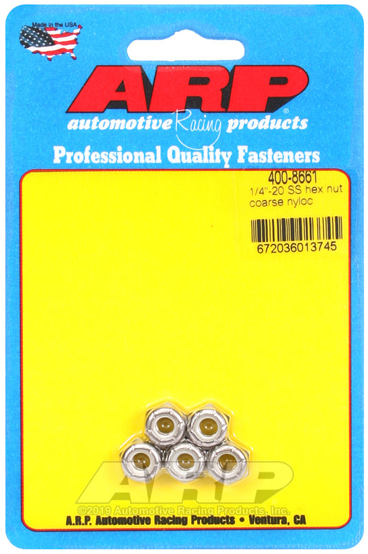 1/4-20 SS HEX NUT NYLOC COARSE