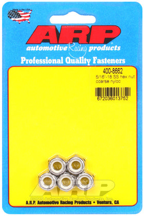 5/16-18 SS HEX NUT COARSE NYLO