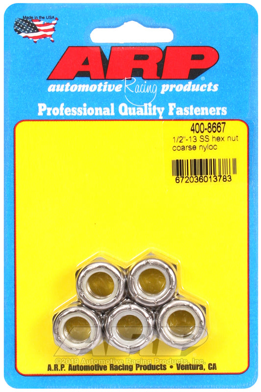 1/2-13 SS HEX NUT COARSE NYLOC