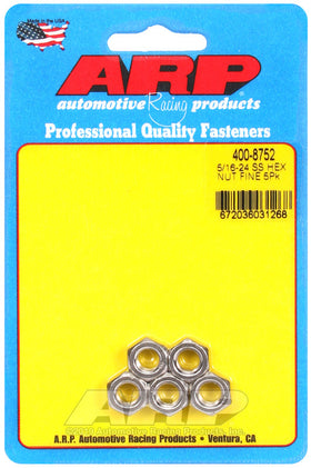 5/16-24 SS HEX NUT FINE 5PK