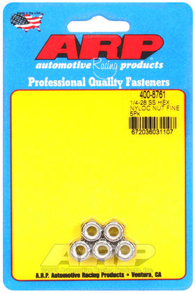 1/4-28 SS HEX NYLOC NUT FINE 5