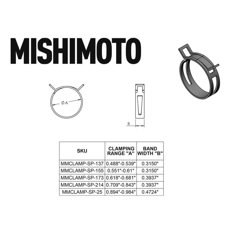 Mishimoto Spring Clamp 0.55in.-0.61in. (14mm-15.5mm)