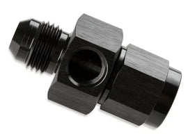 Mr. Gasket -8 AN Male To -8 AN Female Fuel Pressure Gauge Adapter with 1/8 Inch NPT Port - Black