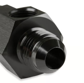 Mr. Gasket -8 AN Male To -8 AN Female Fuel Pressure Gauge Adapter with 1/8 Inch NPT Port - Black - 0