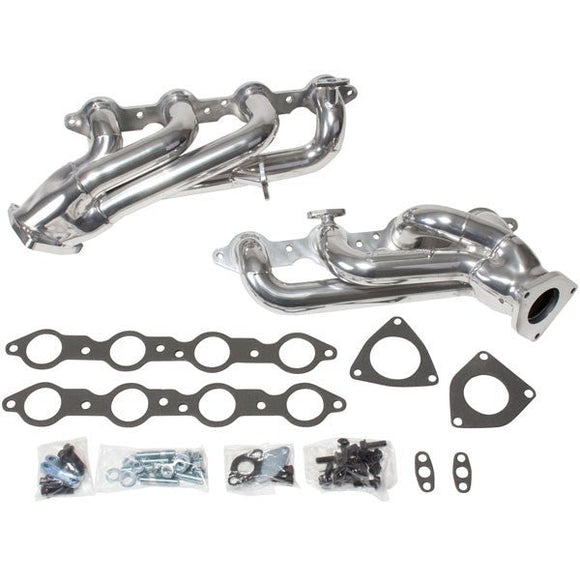 BBK 99-04 GM Truck SUV 4.8 5.3 Shorty Tuned Length Exhaust Headers - 1-3/4 Silver Ceramic
