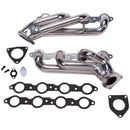 BBK 99-04 GM Truck SUV 6.0 Shorty Tuned Length Exhaust Headers - 1-3/4 Silver Ceramic-1