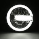 Raxiom 97-18 Jeep Wrangler TJ/JK 7-Inch LED Headlights w/ Halos- Black Housing (Clear Lens)-15