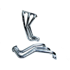 BBK 07-11 Jeep 3.8 V6 Long Tube Exhaust Headers And Y Pipe And Converters - 1-5/8 Chrome - 0
