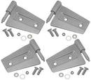 Kentrol 07-18 Jeep Wrangler JK Door Hinge Set 4 Pieces 2 Door Bare Grey-1