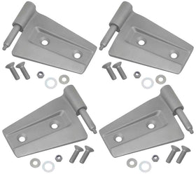 Kentrol 07-18 Jeep Wrangler JK Door Hinge Set 4 Pieces 2 Door Bare Grey