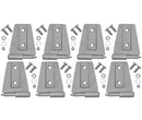 Kentrol 07-18 Jeep Wrangler JK Door Hinge Set 8 Pieces 4 Door Bare Grey-1