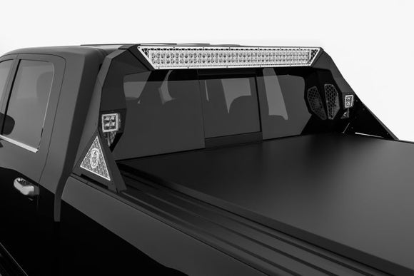 Road Armor 10-19 Dodge 1500 iDentity Headache Rack w/Bedrail Pods/40in Center Light Pod/Hyve Raw