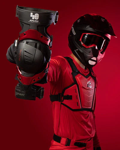 EVS Axis Sport Knee Brace 40th Anniversary Limited Edition Red Pair - XL