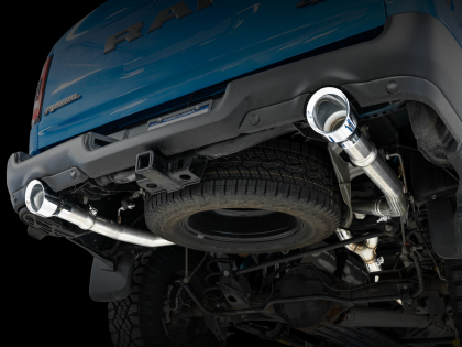 AWE 0FG Dual Rear Exit Catback Exhaust for 5th Gen RAM 1500 5.7L (with bumper cutouts) - Chrome Silver Tips