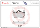 Brembo 04-09 Audi Q7/ Porsche Cayenne/ Volkswagen Touareg Rear NAO Brake Pad 95535293900-3